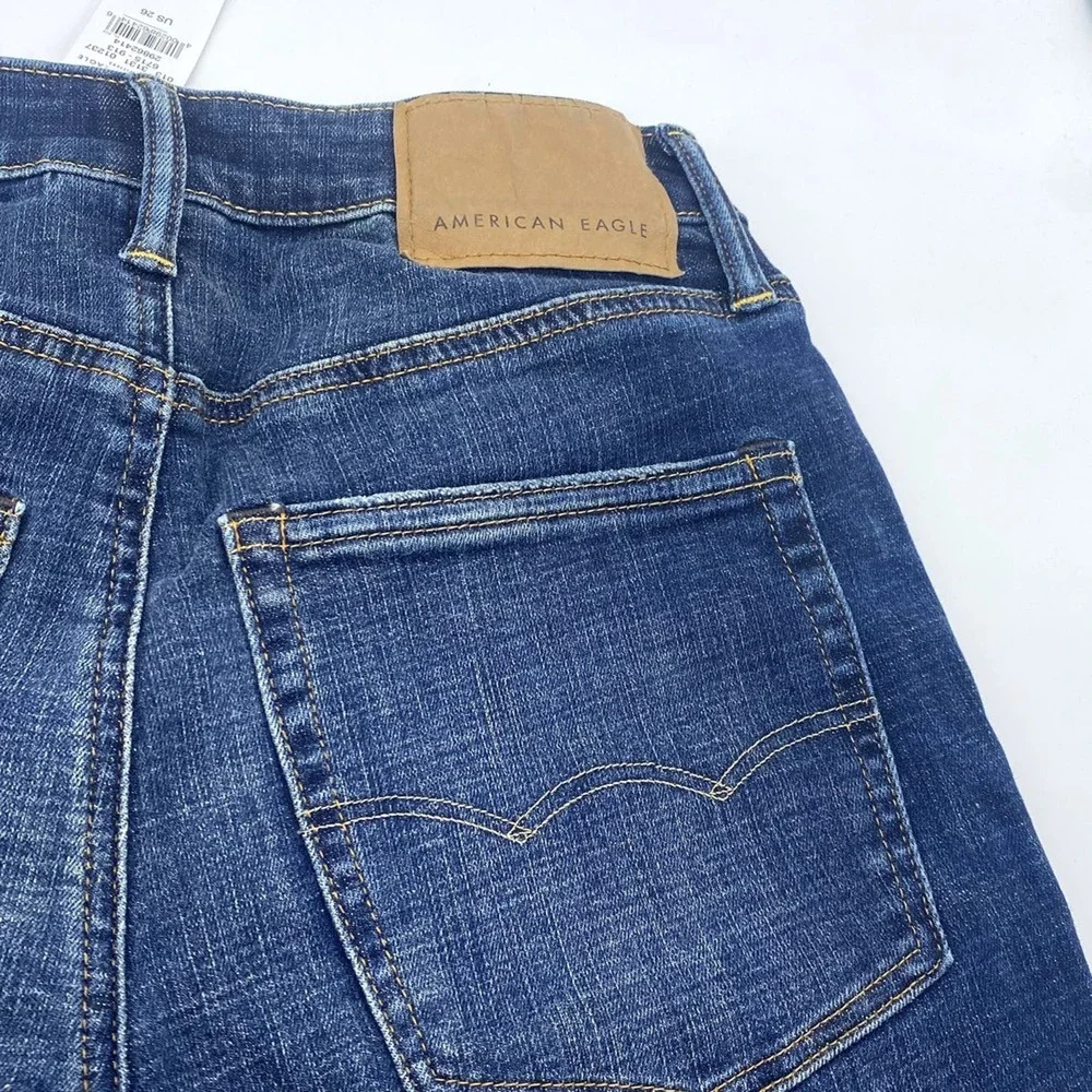 NWT American Eagle AE Next Level Stretch FLEX Bermuda Denim Jean Short 26 - Picture 9 of 11